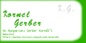 kornel gerber business card
